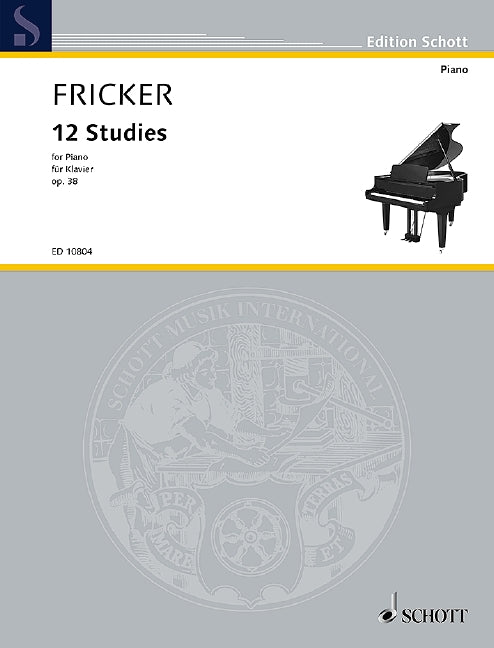フリッカー：12の練習曲 Op.38 【輸入：ピアノ】