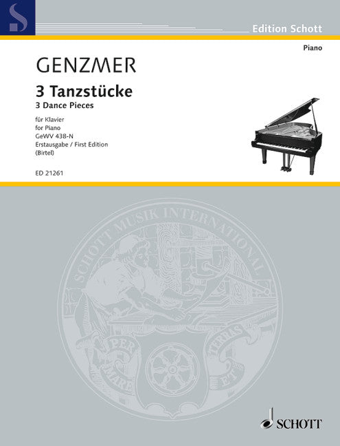 ゲンツマー：3つの舞曲 GeWV 438-N/Birtel編 【輸入：ピアノ】