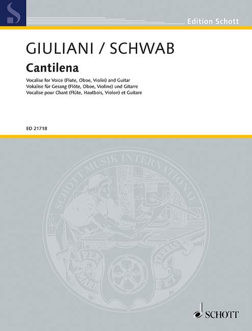 ジュリアーニ：カンティレーナ(フルートまたはオーボエまたはバイオリンとギター)/Schwab編曲: スコアとパート譜セット 【輸入：ギター】