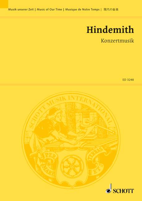 ヒンデミット:ピアノ、金管楽器と2台のハープのための協奏音楽 Op.49: スタディ・スコア 【輸入:室内楽(スコア)】