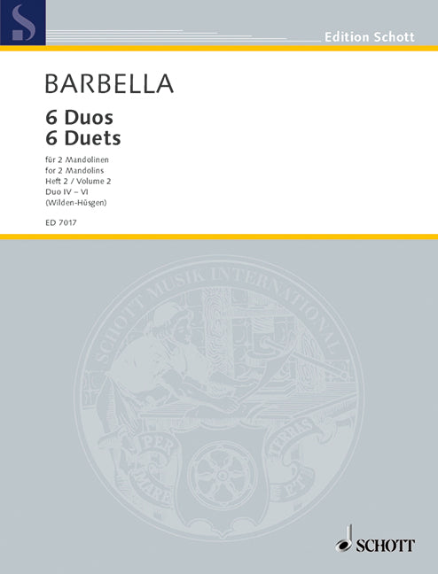 バルベッラ：6つの二重奏曲 第2巻: 第4番-第6番 【輸入：マンドリン】