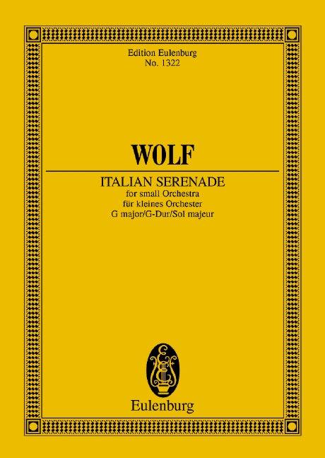 ヴォルフ：イタリア風セレナード ト長調/小オーケストラ編: スタディ・スコア 【輸入：オーケストラ(スコア)】