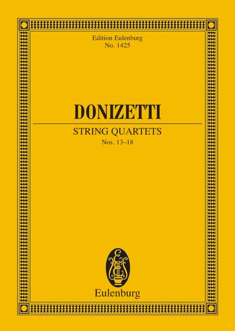 ドニゼッティ:Streich Quartetts Nr.13-18/PASCUCCI 【輸入:室内楽(スコア)】