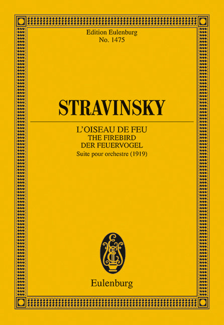 ストラヴィンスキー：管弦楽組曲「火の鳥」(1919年): スタディ・スコア 【輸入：オーケストラ(スコア)】