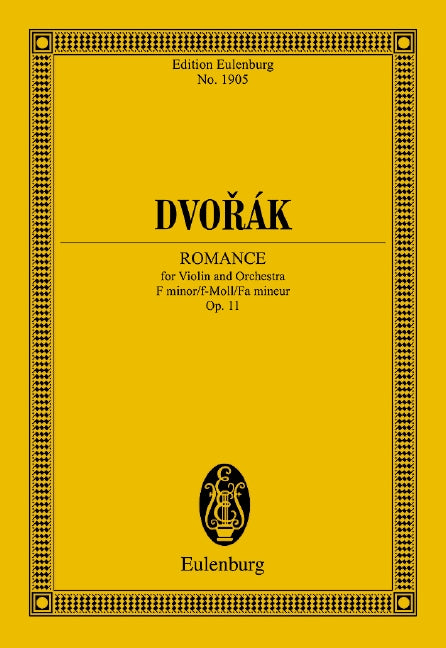 ドヴォルザーク:バイオリンとオーケストラのためのロマンス ヘ短調 Op.11 B 39/Birtel編: スタディ・スコア 【輸入:ヴァイオリンとオーケストラ(スコア)】