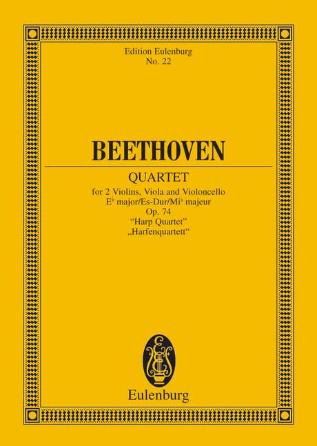 ベートーヴェン：弦楽四重奏曲 第10番 変ホ長調 Op.74 「ハープ」 【輸入：室内楽(スコア)】