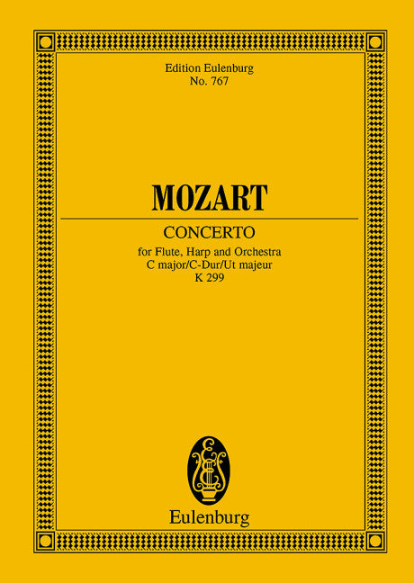 モーツァルト：フルートとハープのための協奏曲 ハ長調 KV 299(297c): スタディ・スコア 【輸入：複数ソロ楽器とオーケストラ(スコア)】