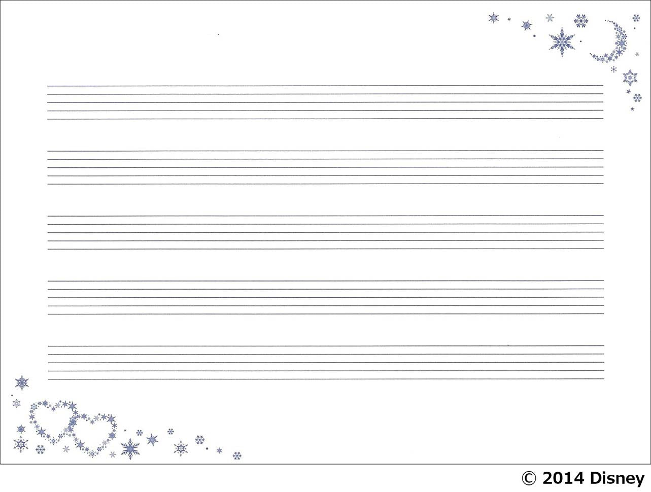 ミニ５線メモ（ハギトリ）　ディズニー　アナと雪の女王（アナとエルサ）