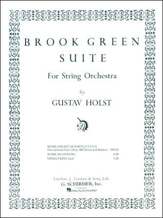ホルスト：ブルック・グリーン組曲: スコアとパート譜セット(オプショナル Fl,Ob,Cl,Bs) 【輸入：オーケストラ･パート譜】