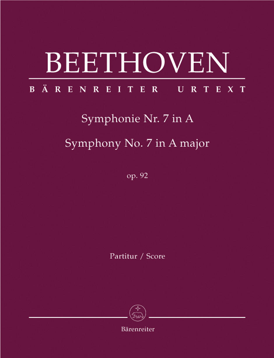 ベートーヴェン：交響曲 第7番 イ長調 Op.92/原典版/デル・マー編（ベーレンライター社）