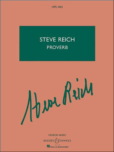 ライヒ：プロヴァーヴ: スタディ・スコア 【輸入：ヴォーカルとオーケストラ】