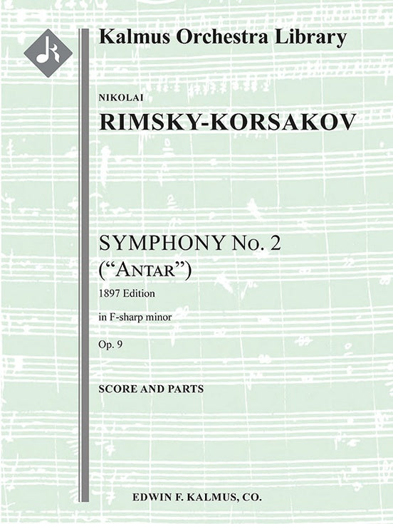 リムスキー=コルサコフ：交響曲 第2番 嬰ヘ短調 Op.9 「アンタール」(第3稿 1897年): スコアとパート譜セット(9/8/7/6/5) 【輸入：オーケストラ･パート譜】