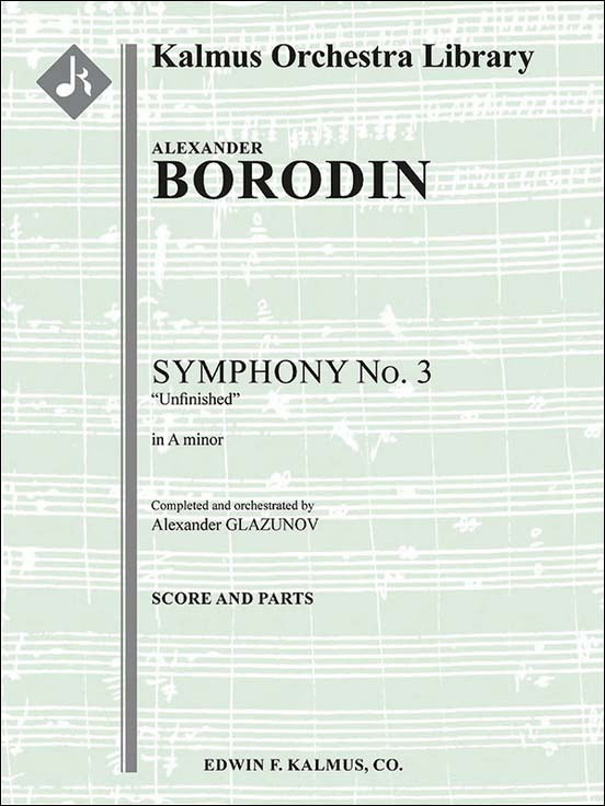 ボロディン：交響曲 第3番 イ短調/グラズノフによる完成編: スコアとパート譜セット(9/8/7/6/5) 【輸入：オーケストラ･パート譜】