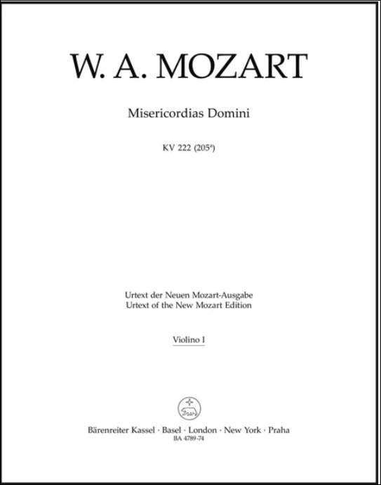 モーツァルト：四季斎日のオッフェルトリウム「主よ哀れみたまえ」 KV 222(205a)/原典版/Federhofer編: バイオリン 1 【輸入：オーケストラ･パート譜】
