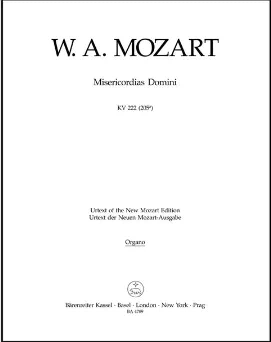 モーツァルト：四季斎日のオッフェルトリウム「主よ哀れみたまえ」 KV 222(205a)/原典版/Federhofer編: オルガン 【輸入：オーケストラ･パート譜】
