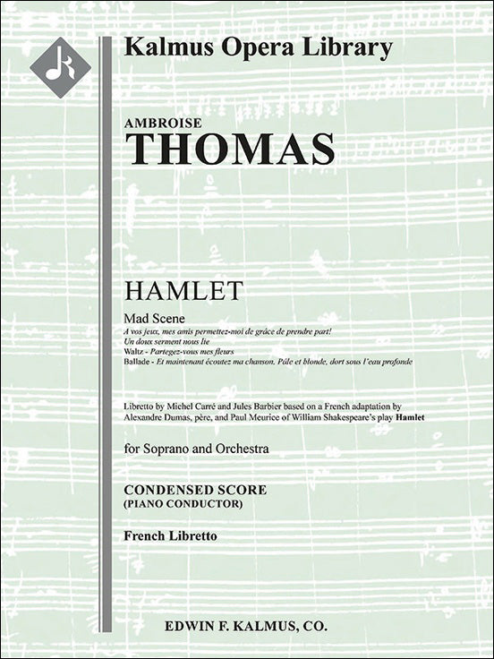 トマ：オペラ「ハムレット」 第4幕より オフィリアの狂乱の場 (ソプラノ): ピアノ・コンダクター・スコア(仏語) 【輸入：ヴォーカルとオーケストラ】