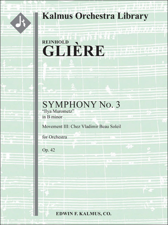 グリエール：交響曲 第3番 「イリヤ・ムーロメツ」 Op.42 より 第3楽章「聖公ウラジーミルの宮廷にて」: 指揮者用大型スコア 【輸入：オーケストラ(スコア)】