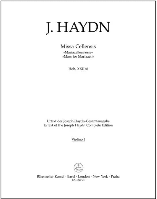 ハイドン：ミサ曲 ハ長調 Hob.XXII/8 「マリアツェル・ミサ(ミサ・チェレンシス)」/新ハイドン全集版/Friesenhagen編(ラテン語): バイオリン1 【輸入：オーケストラ･パート譜】