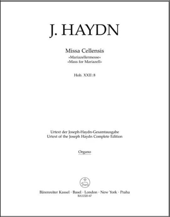 ハイドン：ミサ曲 ハ長調 Hob.XXII/8 「マリアツェル・ミサ(ミサ・チェレンシス)」/新ハイドン全集版/Friesenhagen編(ラテン語): オルガン 【輸入：オーケストラ･パート譜】
