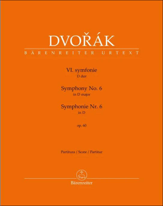 ドヴォルザーク：交響曲 第6番 ニ長調 Op.60/原典版/デル・マー編:指揮者用大型スコア 【輸入：オーケストラ(スコア)】