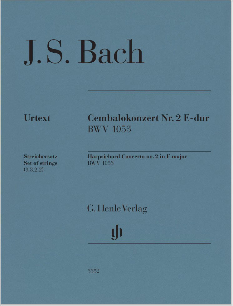 バッハ：チェンバロ協奏曲 第2番 ホ長調 BWV 1053/原典版/Entin & Mullemann編: 弦パート譜セット(3/3/2/2) 【輸入：オーケストラ･パート譜】