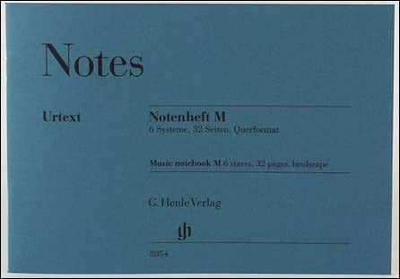 五線ノート 6段 32ページ A5横型(21.0×14.8cm) 【輸入：その他】