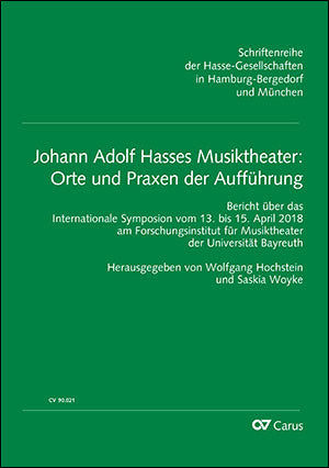 ヨハン・アドルフ・ハッセ・ミュージックシアター: 上演の場所と実践/Hochstein著 【輸入：書籍】