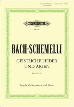 バッハ：宗教的歌曲とアリア(シェメッリ歌曲集より) BWV 439-507 【輸入：ヴォーカルとピアノ】