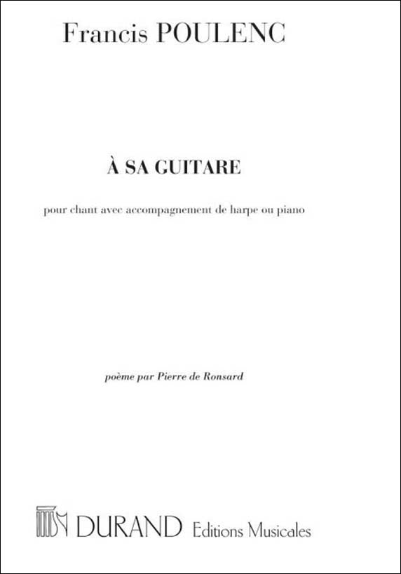プーランク：ギターに寄せる 【輸入：ヴォーカルとピアノ】