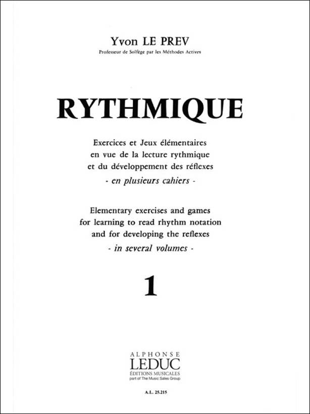 ル・プレーヴ：リトミック 第1巻 【輸入：ヴォーカル】