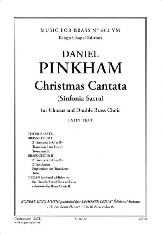 ピンカム：クリスマス・カンタータ(S,A,T,B,Org.) 【輸入：合唱】