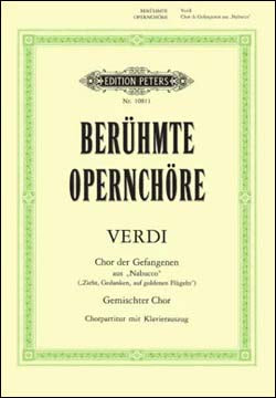 ヴェルディ：オペラ「ナブッコ(ネブカドネザル)」 第3幕より ヘブライの捕虜たちの合唱「行け、わが思いよ、黄金の翼に乗って(独語・伊語) 【輸入：ヴォーカルとピアノ】