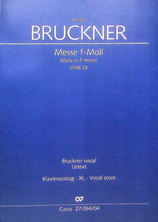 ブルックナー：ミサ曲 第3番 ヘ短調(1893年)WAB 28(ラテン語)/Loy編: ヴォーカル・スコア(A4サイズ) 【輸入：合唱とピアノ】