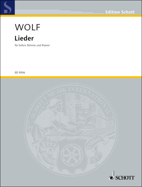 ヴォルフ：歌曲集(低声用) 【輸入：ヴォーカルとピアノ】