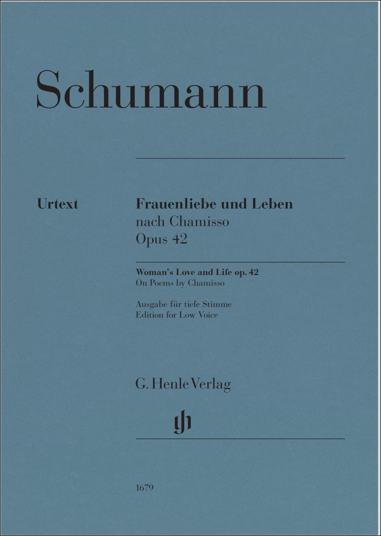 シューマン：女の愛と生涯 Op.42(低声用)(独語)/原典版/小澤和子編 【輸入：ヴォーカルとピアノ】