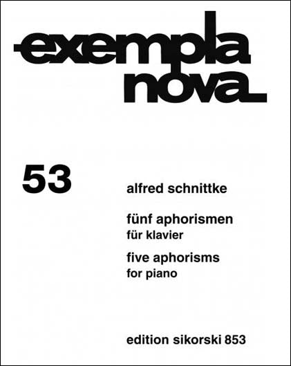 シュニトケ：5の格言 【輸入：ピアノ】