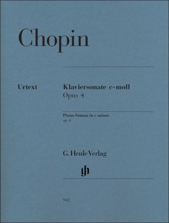 ショパン：ピアノ・ソナタ 第1番 ハ短調 Op.4/原典版/Gerbracht編/Groethuysen運指 【輸入：ピアノ】