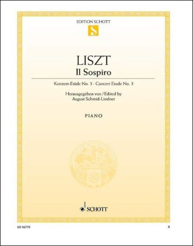 リスト：3つの演奏会用練習曲より ため息 【輸入：ピアノ】