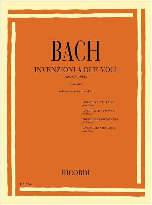 バッハ：インヴェンション(二声のインヴェンション) BWV 772-786/ムジェリーニ編: 解説なし 【輸入：ピアノ】