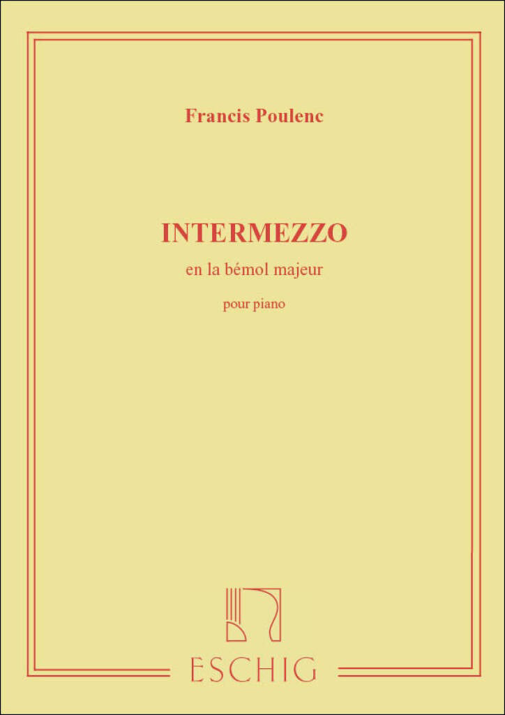 プーランク：間奏曲 変イ長調 【輸入：ピアノ】