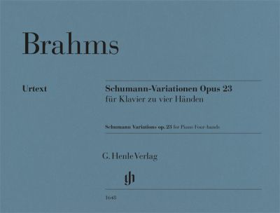 ブラームス：シューマンの主題による変奏曲 変ホ長調 Op.23/原典版/Hauschild編/Groethuysen運指 【輸入：ピアノ】