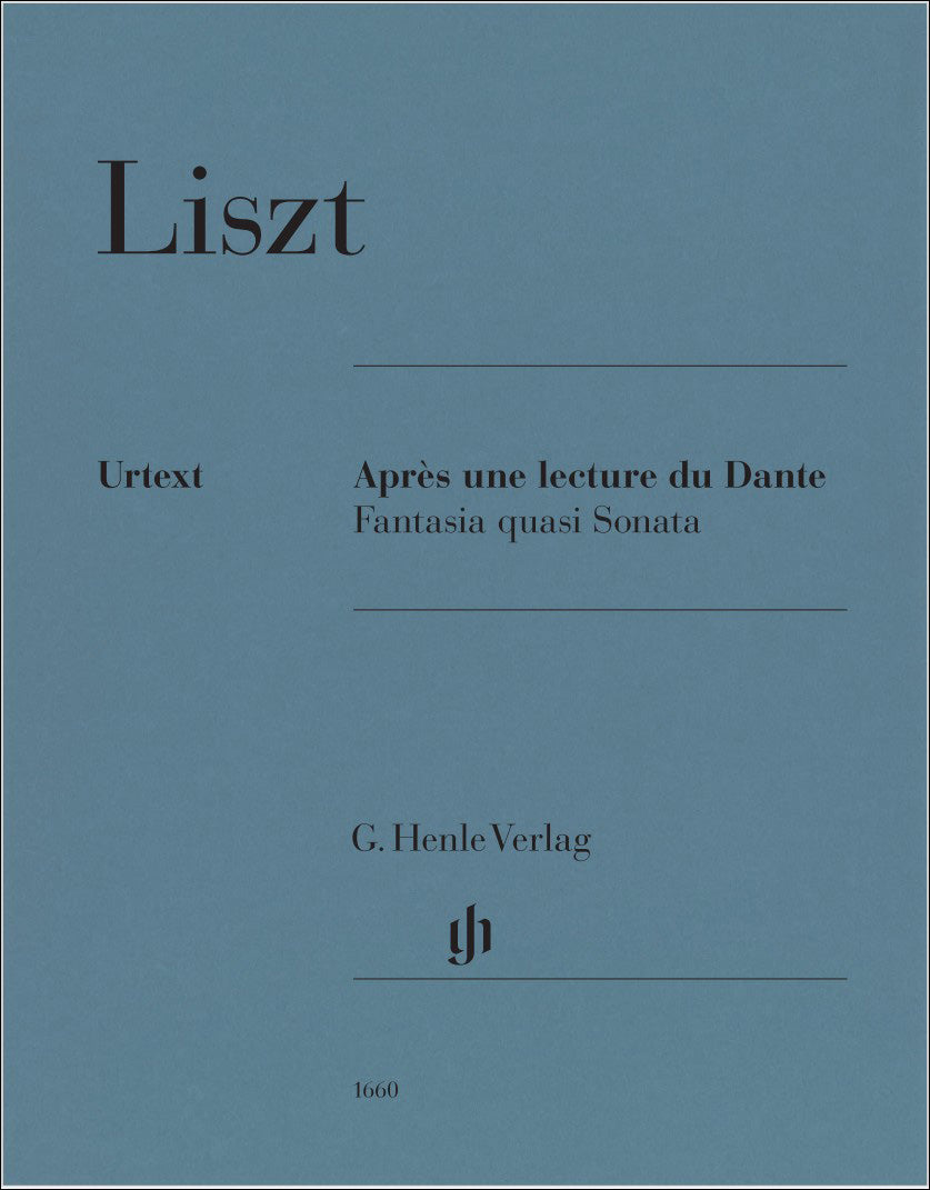 リスト：巡礼の年 第2年 「イタリア」より ダンテを読んで/原典版/Jost編/Piemontesi運指 【輸入：ピアノ】