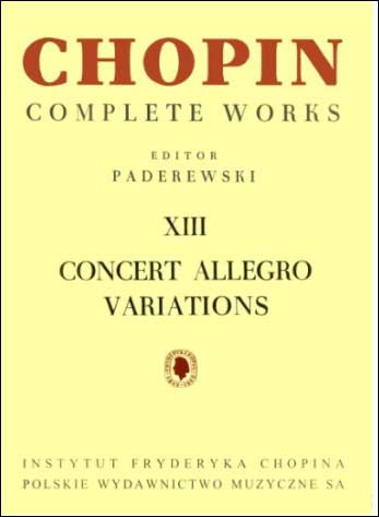 ショパン：演奏会用アレグロと変奏曲/パデレフスキ編 【輸入：ピアノ】