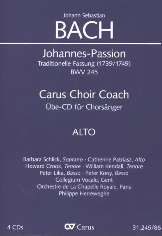 バッハ：ヨハネ受難曲 BWV 245(Trad. 1739/1749年版)(独語・英語)/原典版/Wollny編: アルト・パート合唱練習用 【輸入：CD/DVD】 Default Title