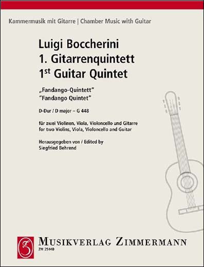 ボッケリーニ：ギター五重奏曲 ニ長調 「ファンダンゴ」 【輸入：ギター】