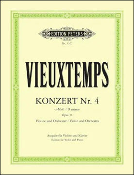 ヴュータン：バイオリン協奏曲 第4番 ニ短調 Op.31 【輸入：ヴァイオリン】