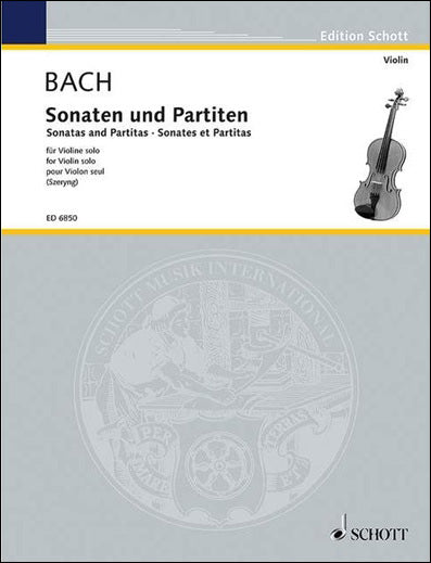 バッハ:無伴奏バイオリンのためのソナタとパルティータ BWV 1001-1006/シェリング編 【輸入:ヴァイオリン】