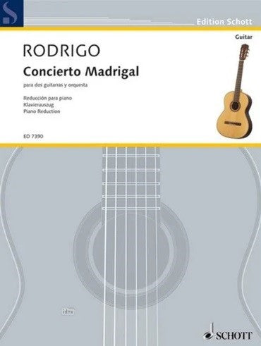 ロドリーゴ：2本のギターとオーケストラのためのマドリガル協奏曲/Calcraft編: ピアノ・リダクション 【輸入：ギター】