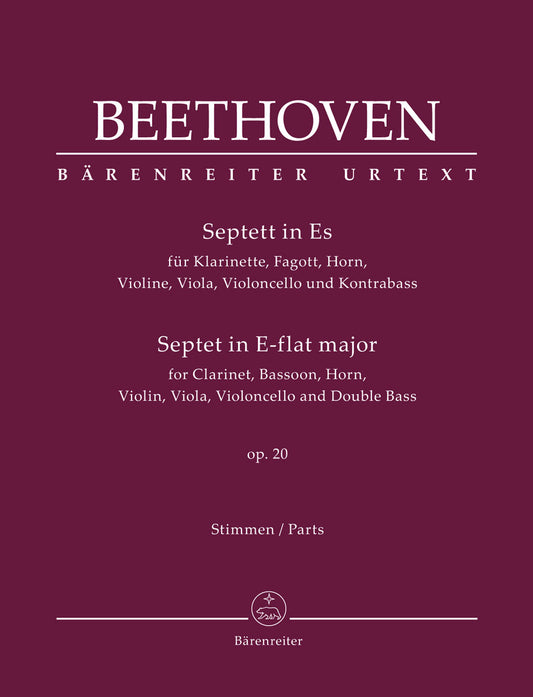 ベートーヴェン：七重奏曲 変ホ長調 Op.20/原典版/デル・マー編: パート譜セット 【輸入：室内楽(パート譜)】