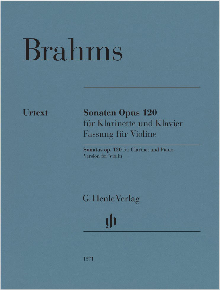 ブラームス：クラリネット・ソナタ Op.120(バイオリンとピアノ版)/原典版/Wiechert編/Schilde運指/ツィマーマン バイオリン運指 【輸入：ヴァイオリン】